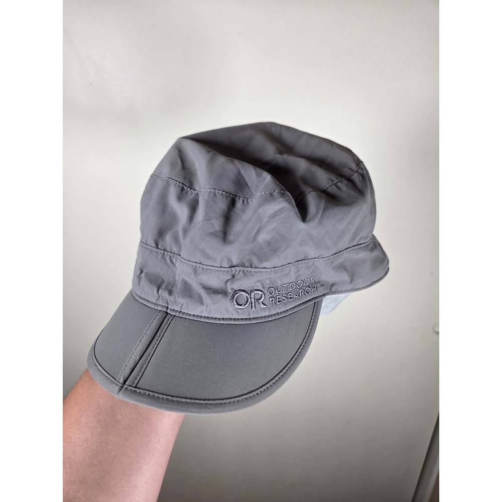 Outdoor Research Radar Pocket Cap Mens XL Gray Folding Brim Sun Hat Gorpcore
